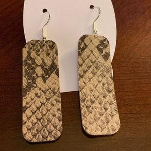 faux leather earrings with 925 silver